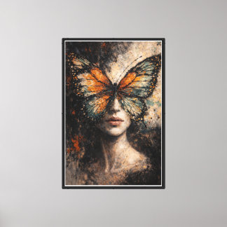 Lienzo Alma de Mariposa | Retrato Contemporáneo de Maripo