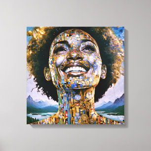 Lienzo "Alma dorada, cielos infinitos"