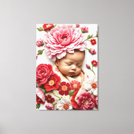 Lienzo Alma en flor - Flor de nacimiento en enero