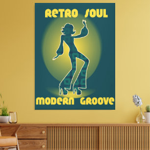Lienzo Alma Retro Groove Moderno