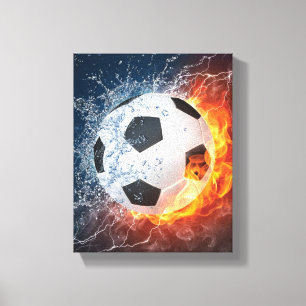 Lienzo Almohada de lanzamiento de pelota de fútbol/fútbol