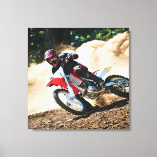 Lienzo almohada de motocrossista