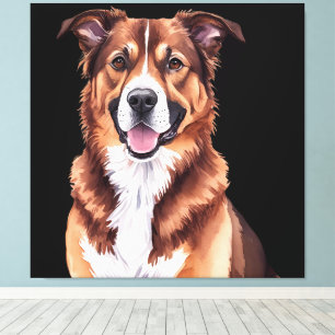Lienzo Almohada de retrato de mascota personalizada – Ilu