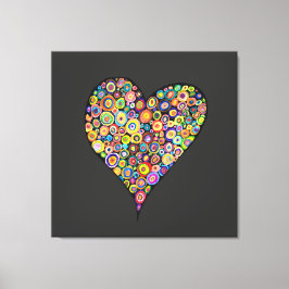 Lienzo Almohada decorativa de amor de corazón grande para