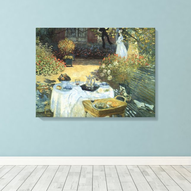 Lienzo Almuerzo de Claude Monet, Impresionismo Antiguo (Insitu (piso de madera))