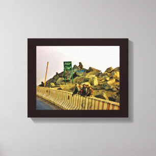 Lienzo Almuerzo en la carretera