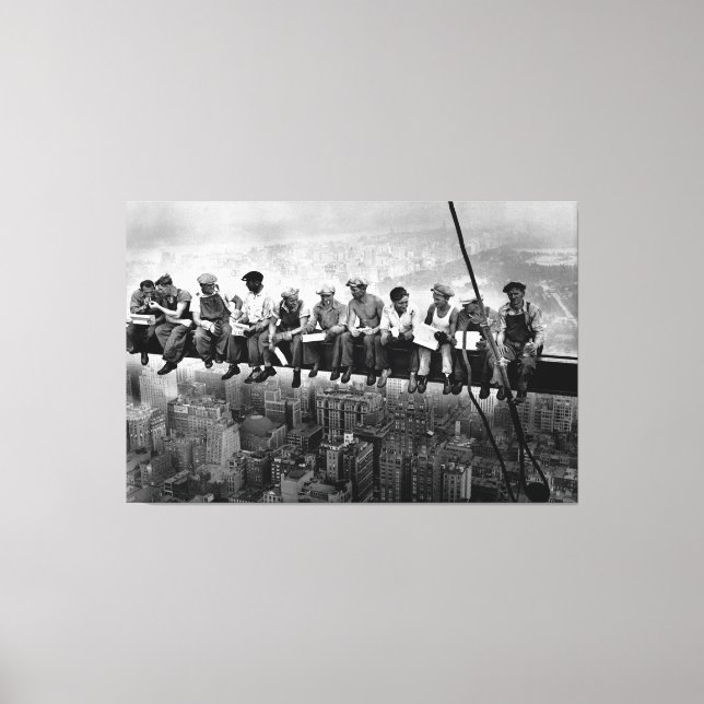 Lienzo Almuerzo Por Encima De Un Rascacielos De 1932 Trab (Anverso)