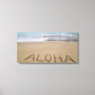 Lienzo Aloha en la playa