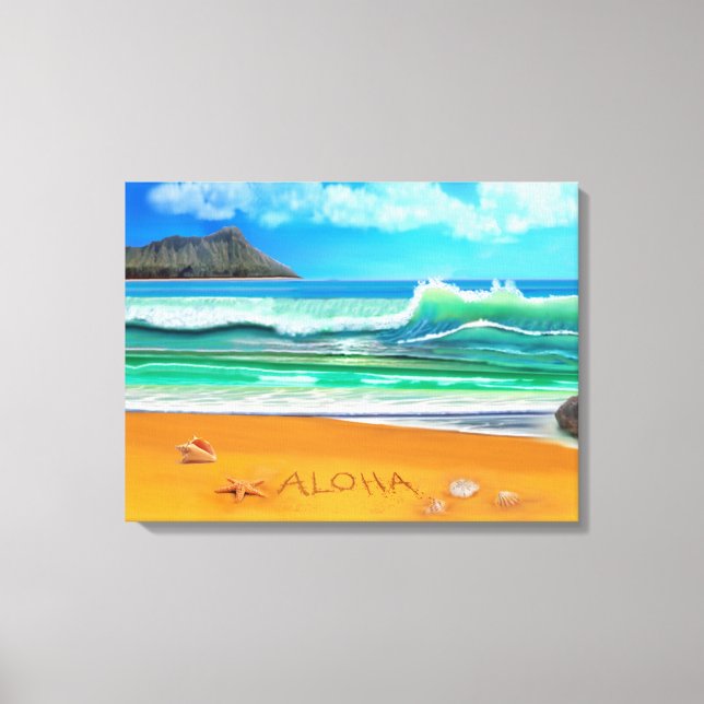 Lienzo Aloha Hawái (Anverso)