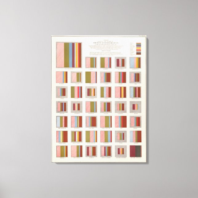 Lienzo Alojamiento en la iglesia, litografía estadístico  (Anverso)