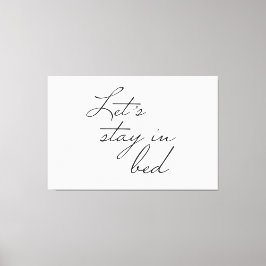 Lienzo Alojémonos en la cama Paredes modernas cita simple