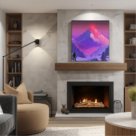 Lienzo Alpenglow Everest RISE Motivación Minimalista