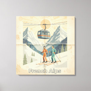 Lienzo Alpes franceses de época