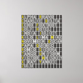 Lienzo Alpha-Bravo-Charlie