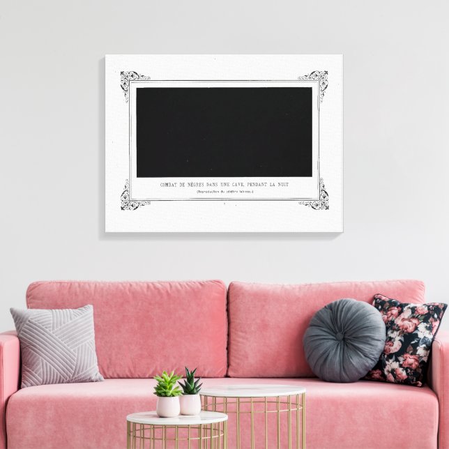 Lienzo Alphonse Allais, April Fools, Black, Abstract Art (Insitu (Sala de estar))