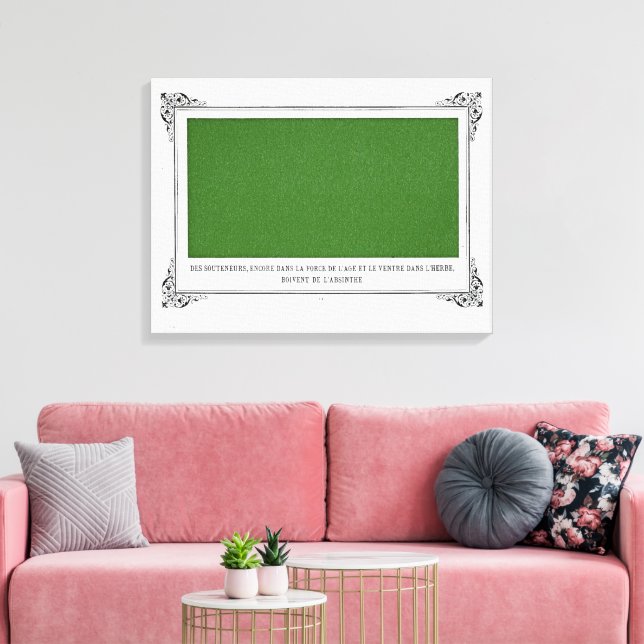 Lienzo Alphonse Allais, April Fools, Green, Abstrasse Art (Insitu (Sala de estar))