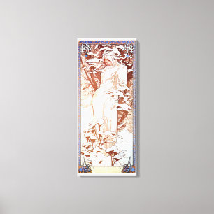 Lienzo Alphonse Mucha - Blanco Invierno