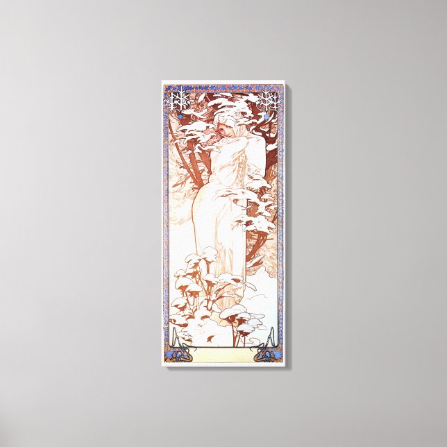 Lienzo Alphonse Mucha - Blanco Invierno (Anverso)