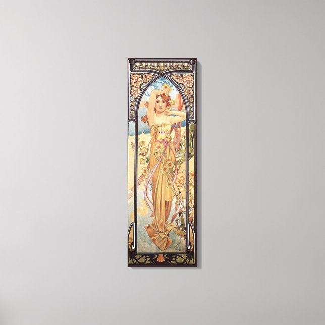 Lienzo Alphonse Mucha, Brillo del Día (Anverso)