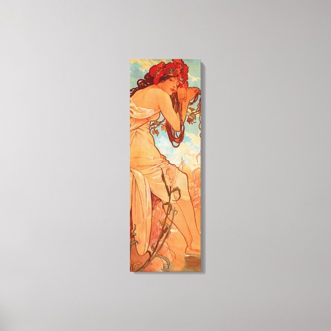 Lienzo Alphonse Mucha, cuatro estaciones, verano (Anverso)