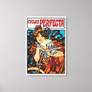 Lienzo Alphonse Mucha - Cycles Perfecta Retro Art Nouveau