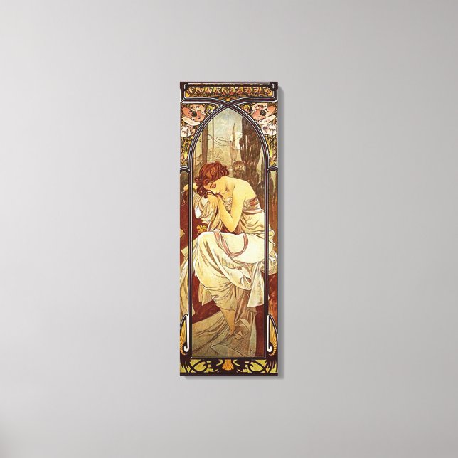 Lienzo Alphonse Mucha, descanso de la noche (Anverso)