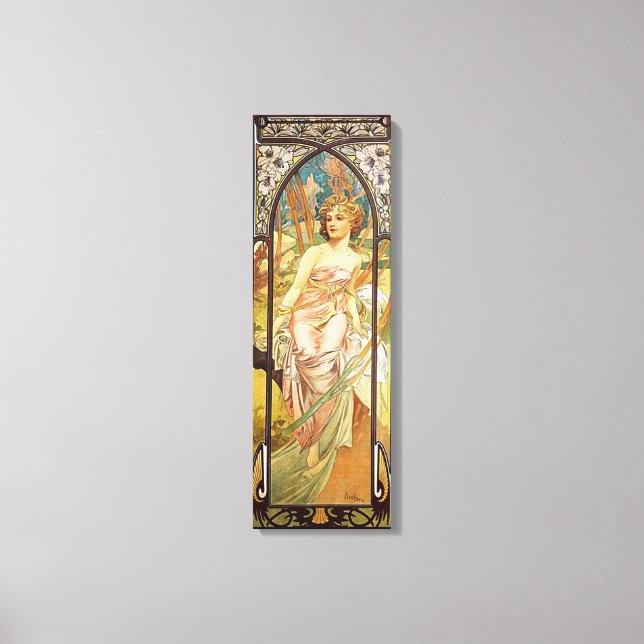 Lienzo Alphonse Mucha, Despertar de la Mañana (Anverso)
