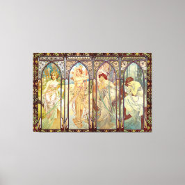 Lienzo Alphonse Mucha - Las horas del día