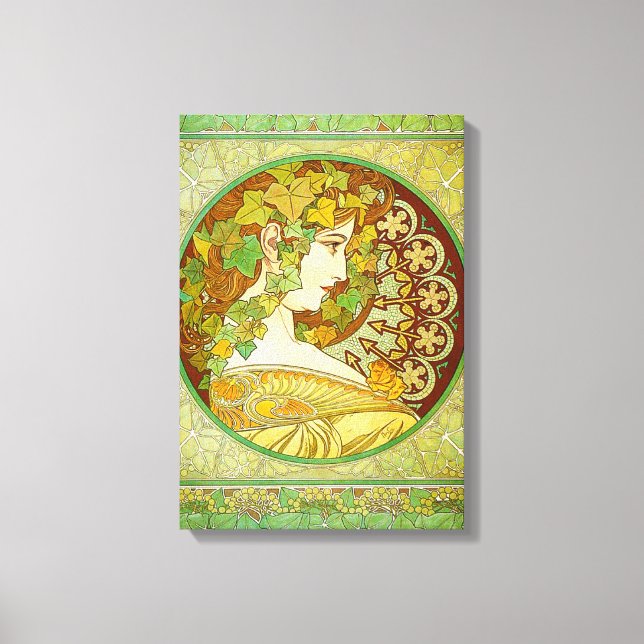 Lienzo Alphonse Mucha Laurel Canvas Poster (Anverso)