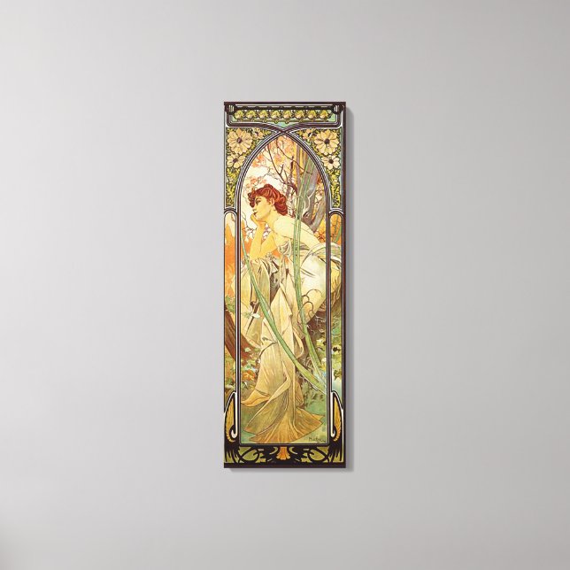 Lienzo Alphonse Mucha, Meditación de la Tarde (Anverso)