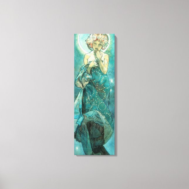 Lienzo Alphonse Mucha Moonlight Clair De Lune Art Nouveau (Anverso)