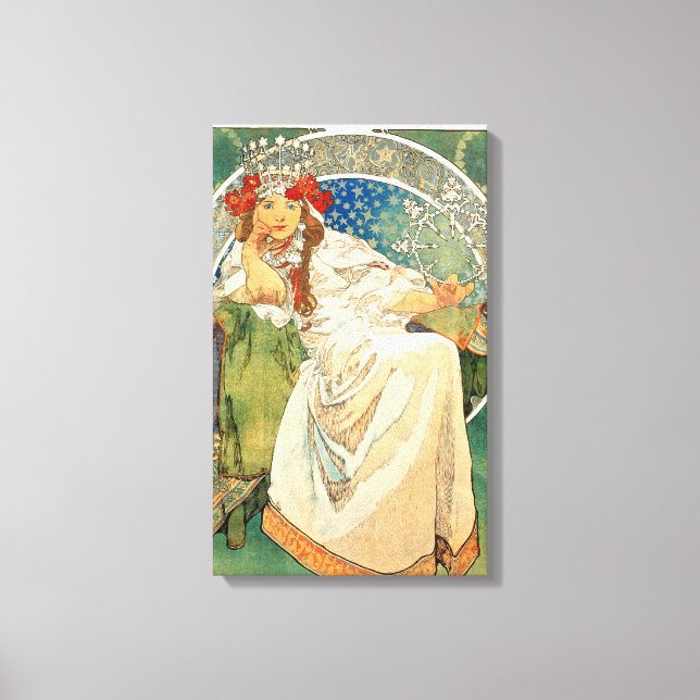 Lienzo Alphonse Mucha Princesa Hyacinth Canvas Poster (Anverso)