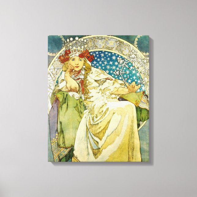 Lienzo Alphonse Mucha Princess Hyacinth Art Nouveau (Anverso)