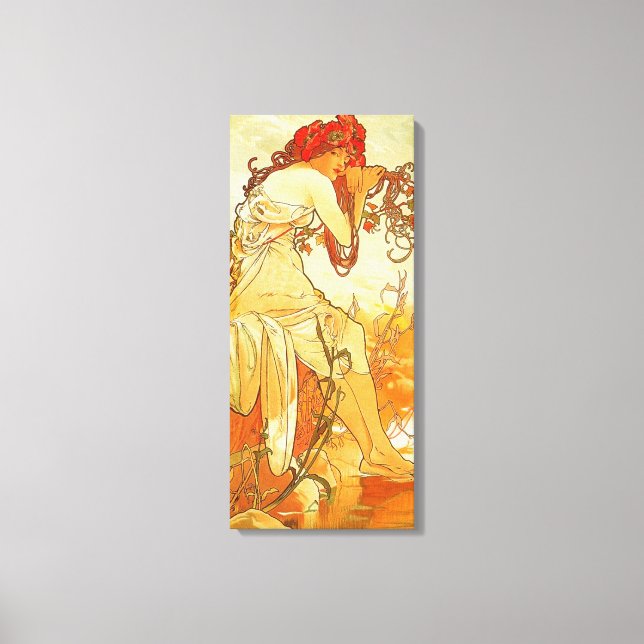 Lienzo Alphonse Mucha Summer Canvas Poster (Anverso)