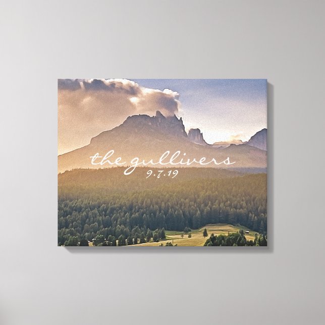 Lienzo Alternativa de libro de firma de invitado de Boda  (Anverso)