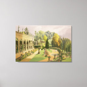 Lienzo Alton cultiva un huerto, "de los jardines de