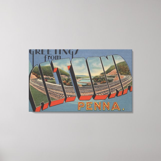 Lienzo Altoona, Pennsylvania - Escenas de letras grandes (Anverso)
