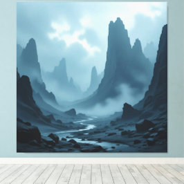 Lienzo „Am Rand des Abgrunds – Zwischen Mut und Mysterium