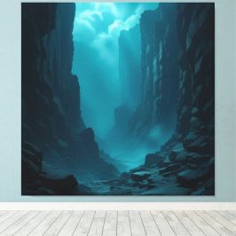 Lienzo „Am Rand des Abgrunds – Zwischen Mut und Mysterium