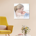 Lienzo Ama a tu mami guión Personalizado de foto superpos<br><div class="desc">Te Amo Mami Script Heart Motif Personalizado Foto Sobreposición. Reemplace la foto de muestra por la suya propia,  que está encima de la tipografía establecida.</div>