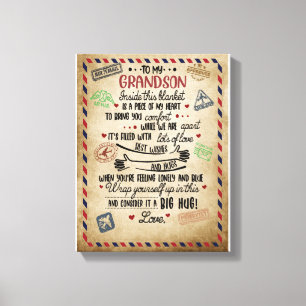 Lienzo Ama nieto  Carta A Mi Nieto De La Abuela