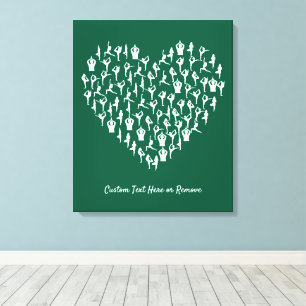 Lienzo Amabilidad de la mancha de yoga en forma de corazó