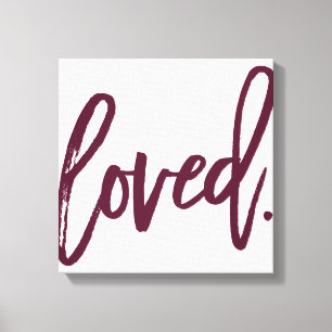 Lienzo AMADO. Tipografía de letra script moderna de Borgo