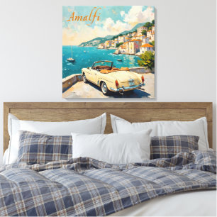 Lienzo Amalfi Coast Classic : pintura de aceite retro