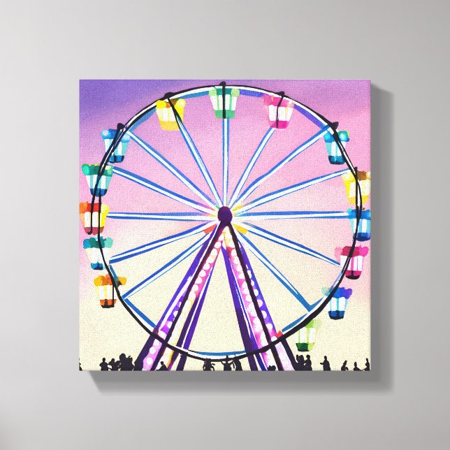 Lienzo Amanecer de la rueda de la fortuna | Hermosa acuar (Anverso)