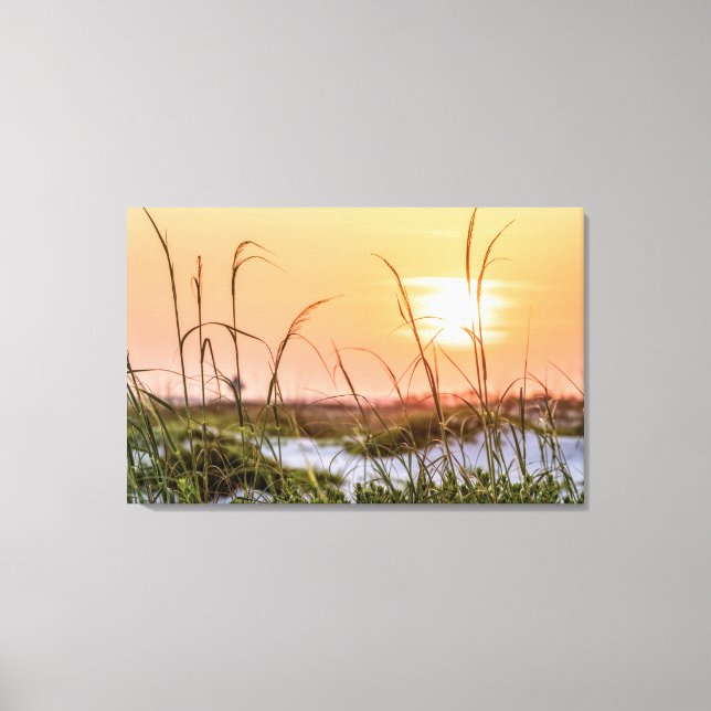 Lienzo Amanecer de Oats del Mar de Florida (Anverso)