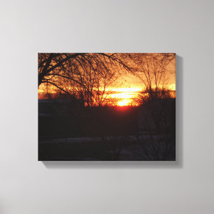 Lienzo Amanecer del invierno en Misuri