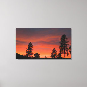 Lienzo Amanecer del Noroeste: Pintura de tela envuelta po