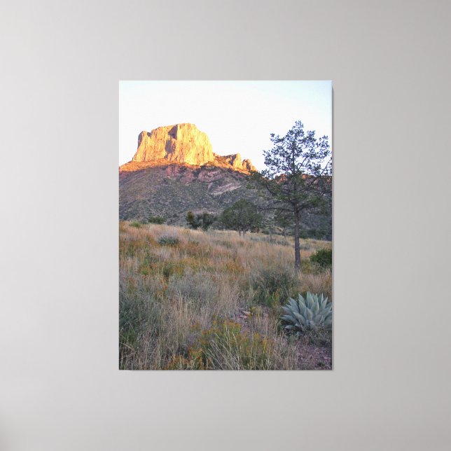 Lienzo Amanecer en Casa Grande, BBNP, Texas (Anverso)