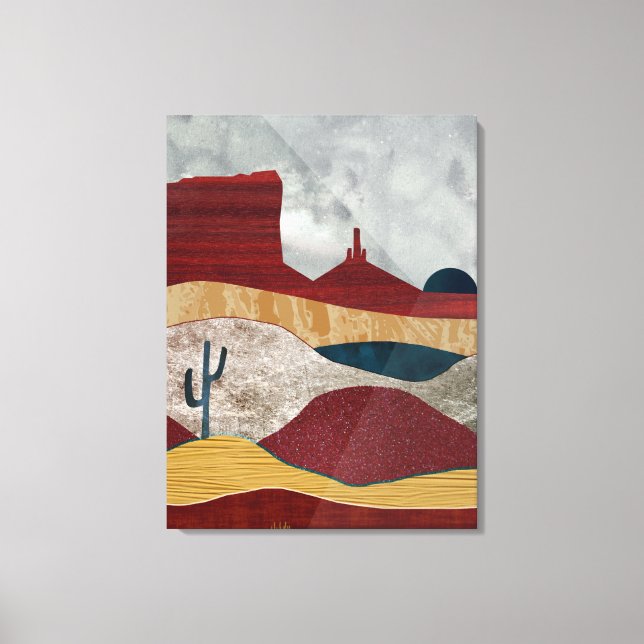 Lienzo Amanecer en el desierto (Anverso)